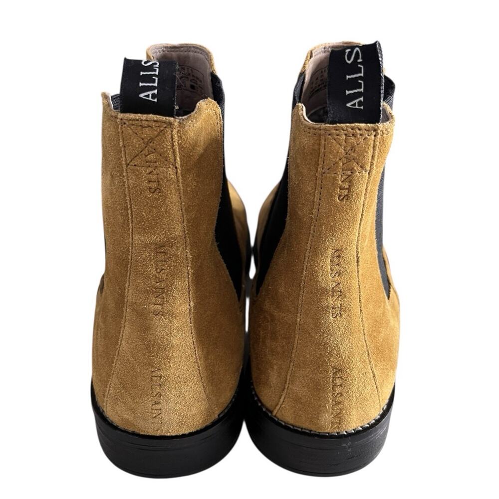 Allsaints Harley Suede Chelsea Boots Men’s Size 46 US 13 Tobacco Gold NEW Tan - Picture 4 of 13